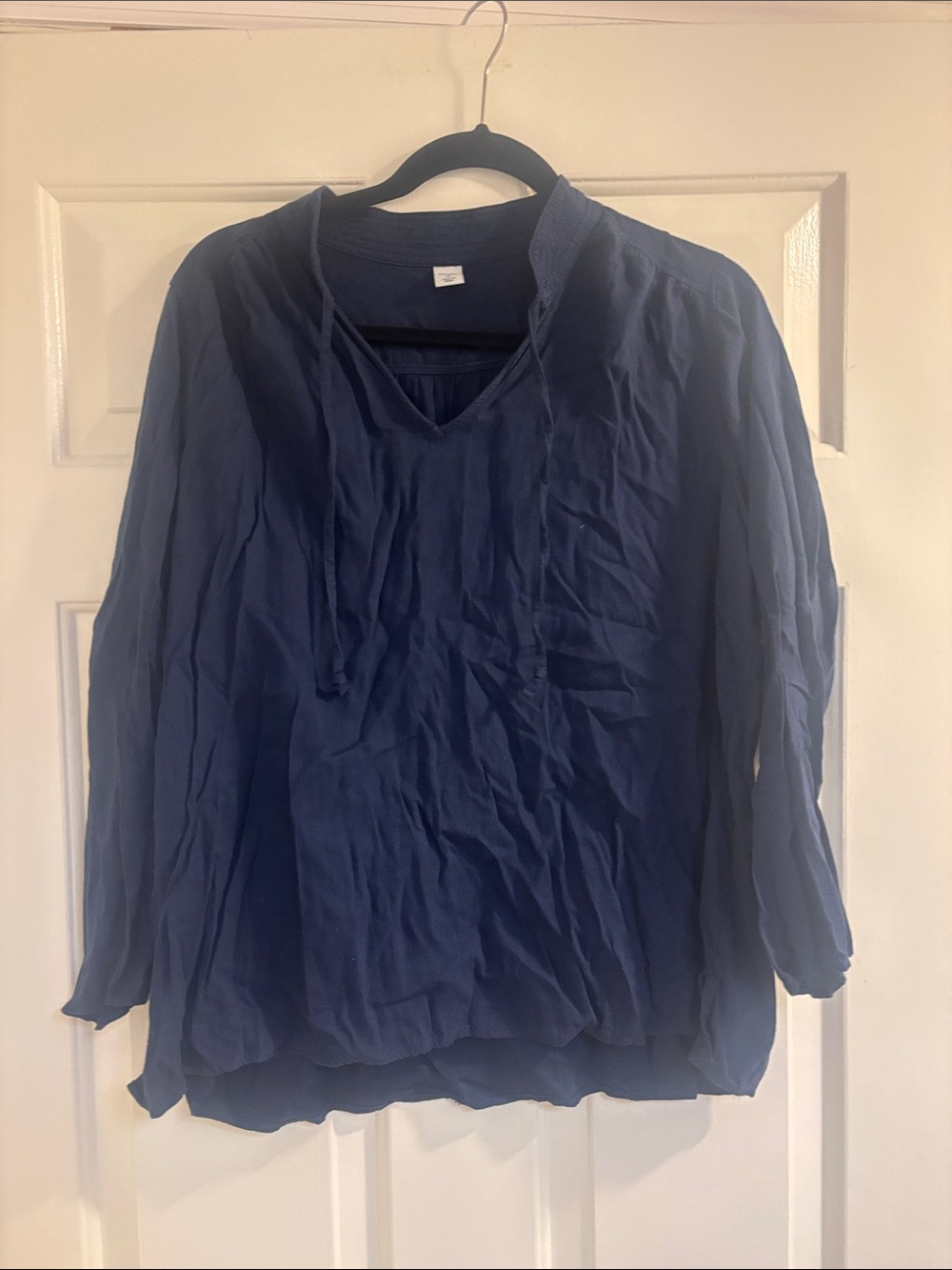Old Navy Navy Blue V-Neck Long-Sleeve Tunic